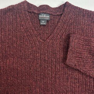 Woolrich Men’s Pullover Wool Sweater Maroon Copper Size XL